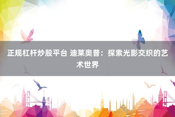 正规杠杆炒股平台 迪莱奥普：探索光影交织的艺术世界