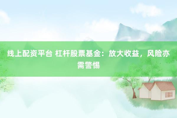 线上配资平台 杠杆股票基金：放大收益，风险亦需警惕