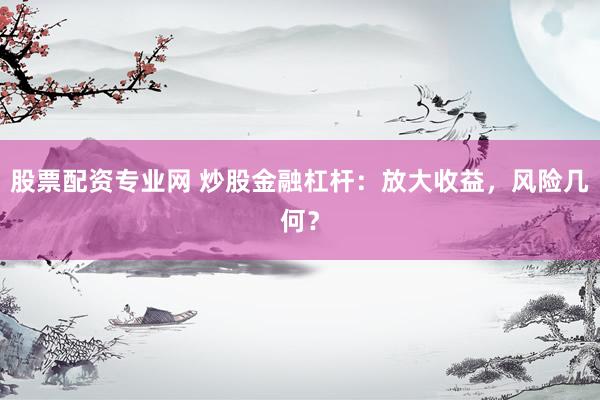 股票配资专业网 炒股金融杠杆：放大收益，风险几何？