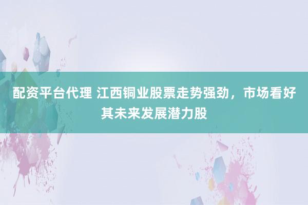 配资平台代理 江西铜业股票走势强劲，市场看好其未来发展潜力股