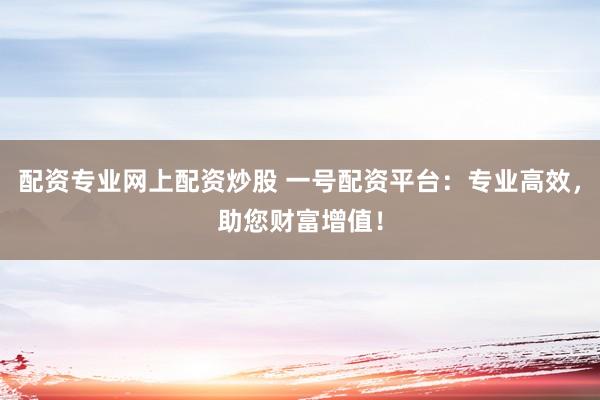 配资专业网上配资炒股 一号配资平台：专业高效，助您财富增值！